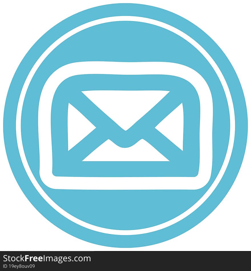 envelope letter circular icon