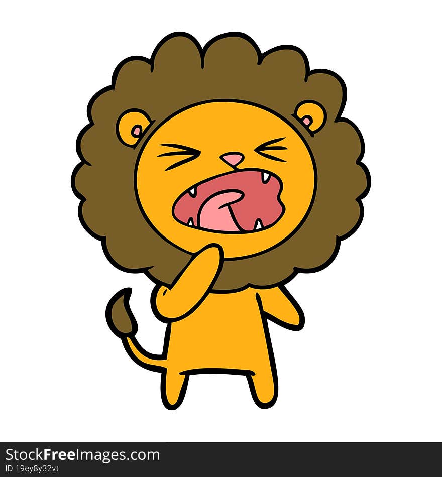 cartoon angry lion. cartoon angry lion