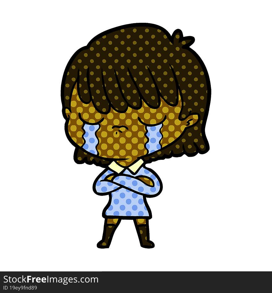 cartoon woman crying. cartoon woman crying