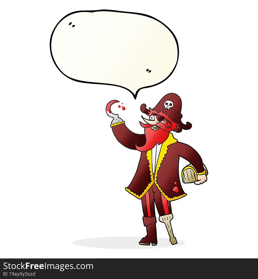 speech bubble cartoon pirate captain