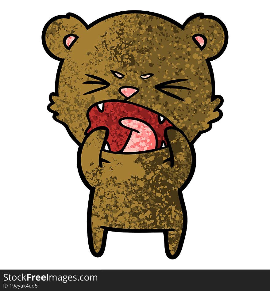 angry cartoon bear. angry cartoon bear