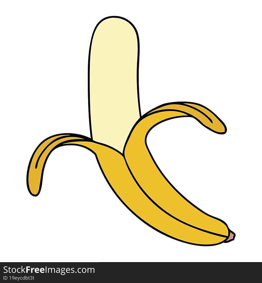 quirky hand drawn cartoon banana