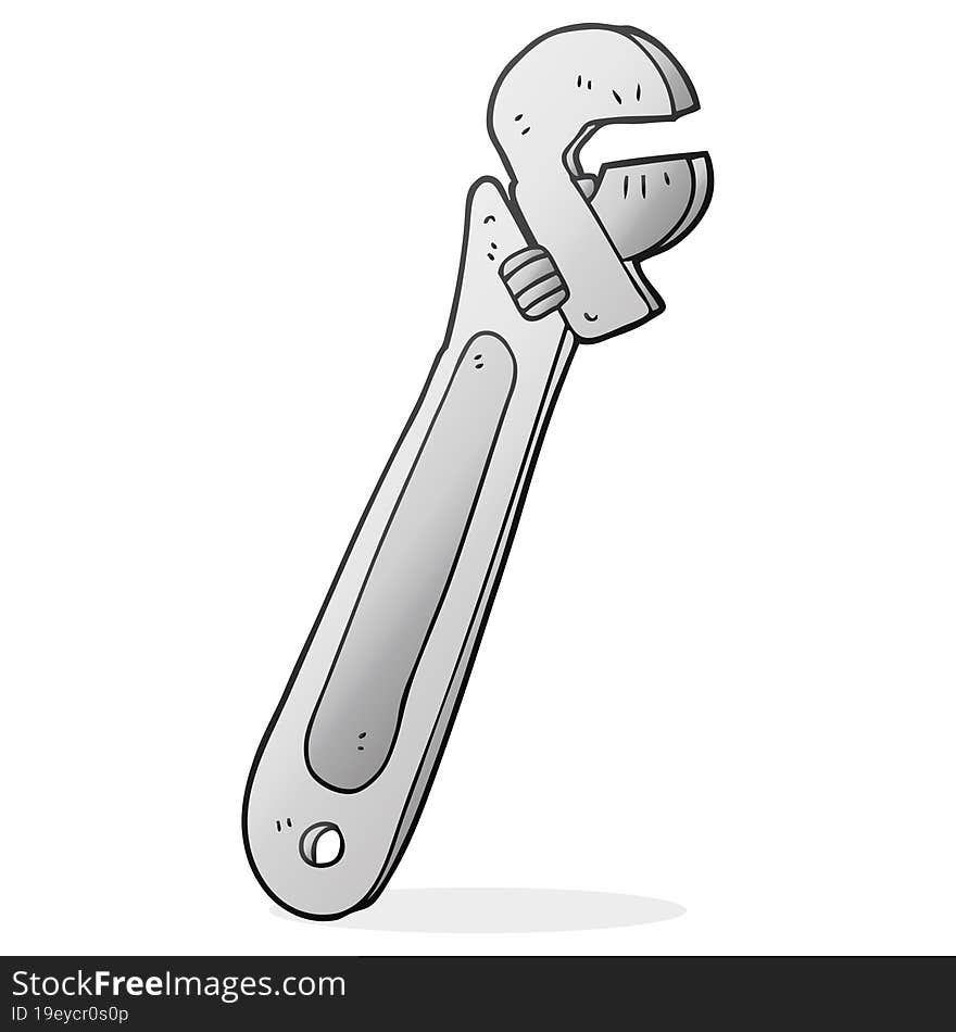 cartoon adjustable spanner