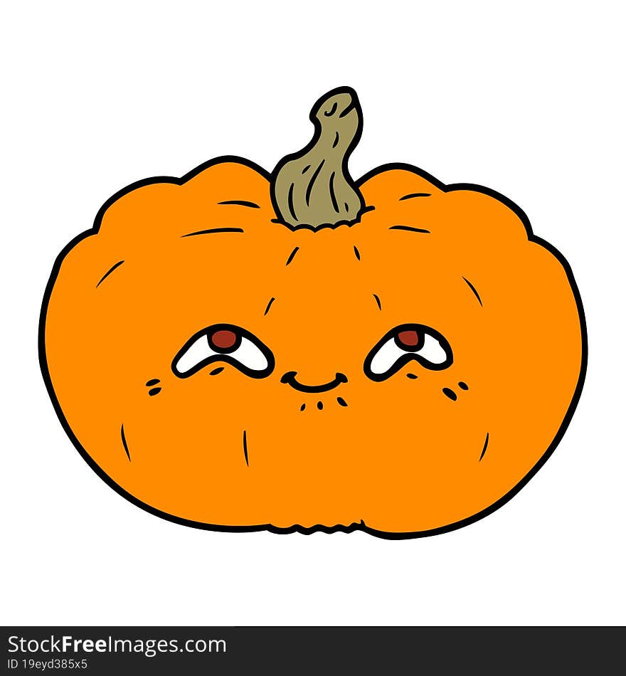 happy cartoon pumpkin. happy cartoon pumpkin