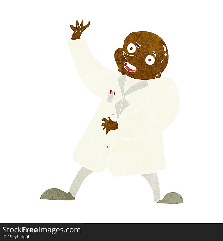 cartoon mad scientist