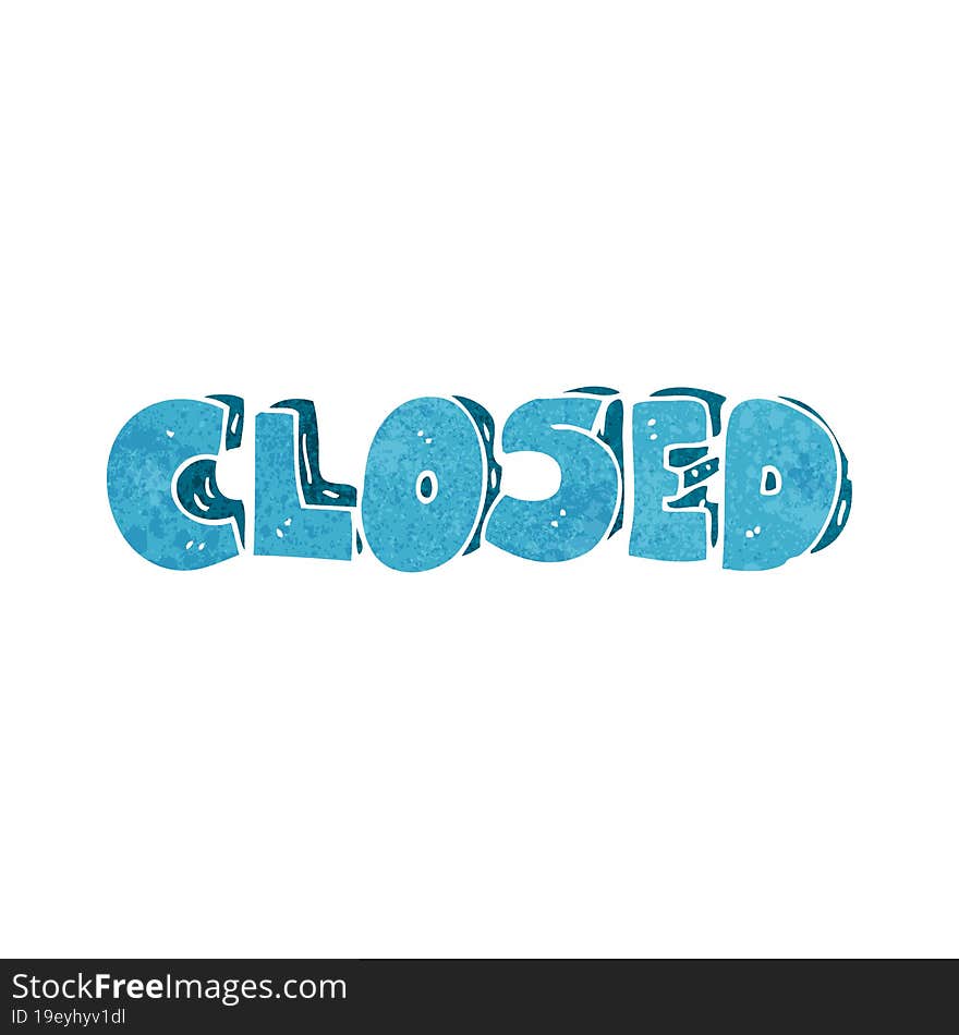 cartoon closed symbol