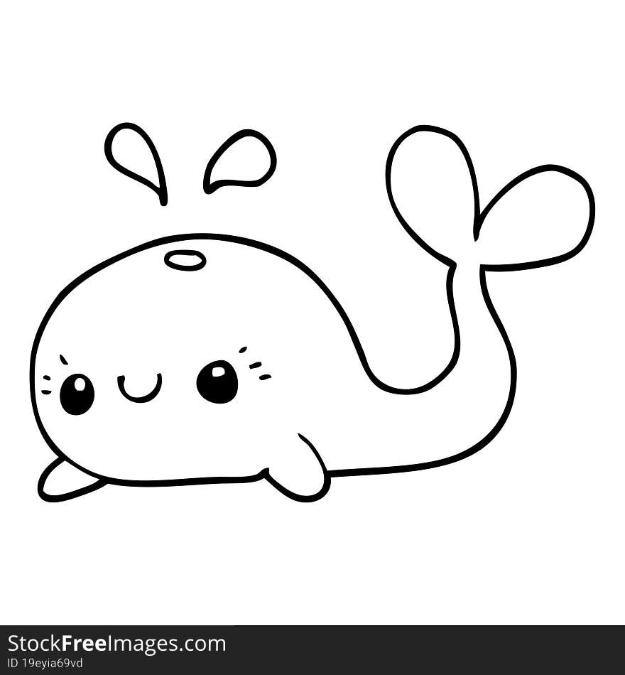 cute cartoon whale