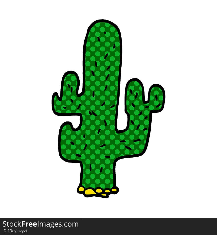 Cartoon Doodle Cactus