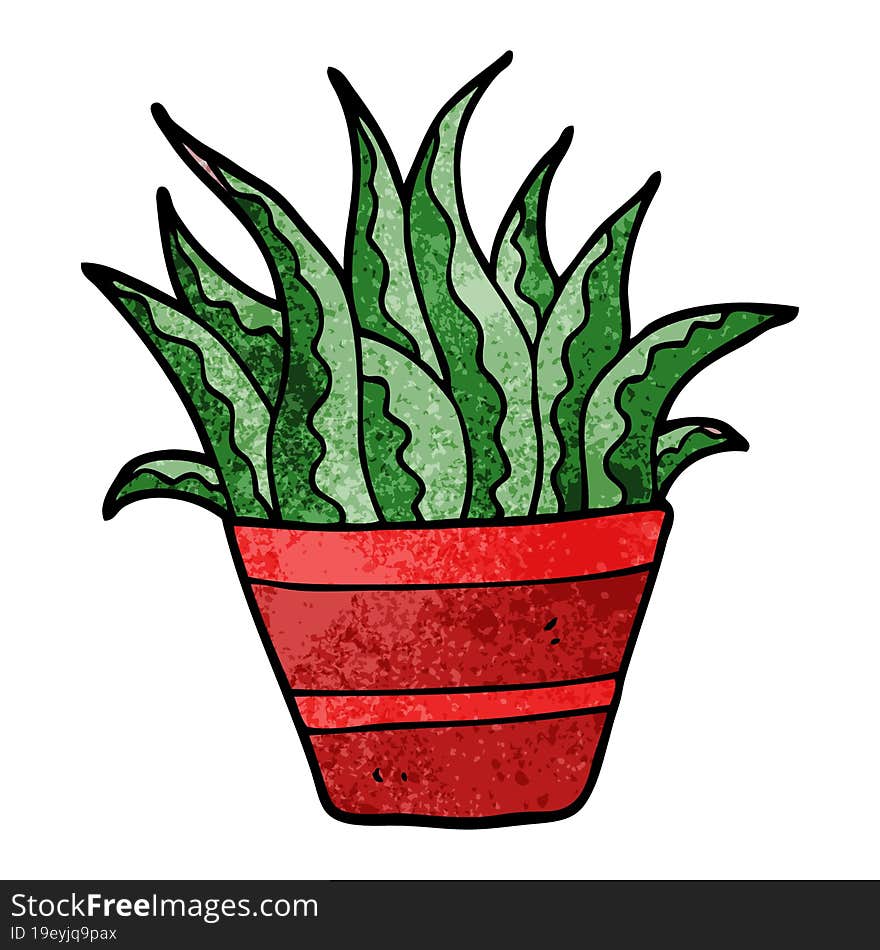 Cartoon Doodle House Plant