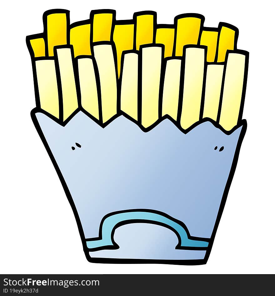 cartoon doodle french fries