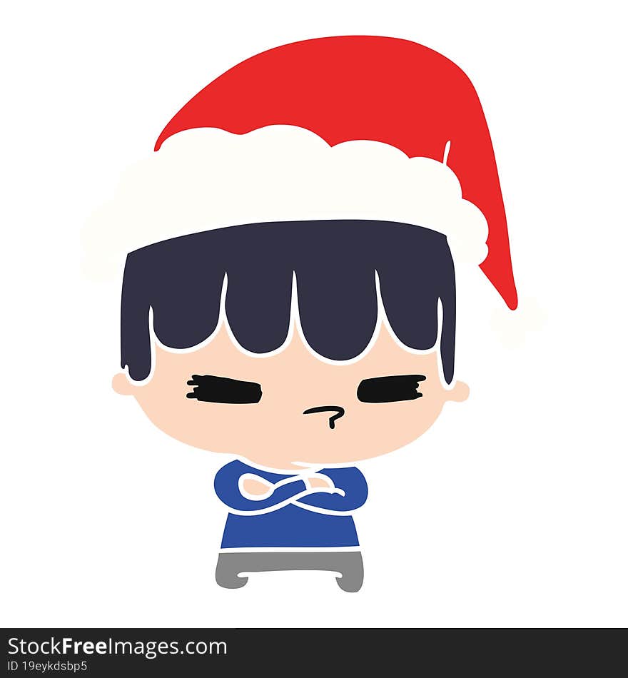 christmas cartoon of kawaii boy