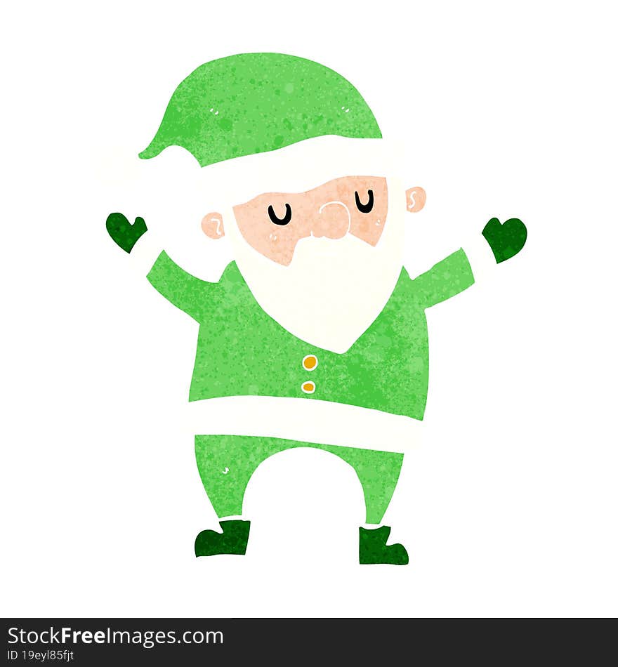 cartoon dancing santa