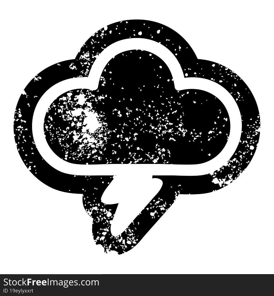 Storm Cloud Distressed Icon