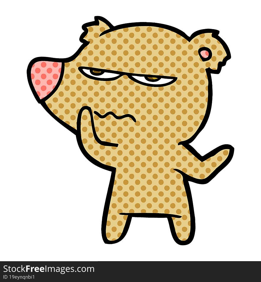 angry bear cartoon. angry bear cartoon