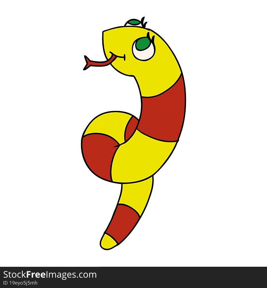 cartoon kawaii of a cute snake