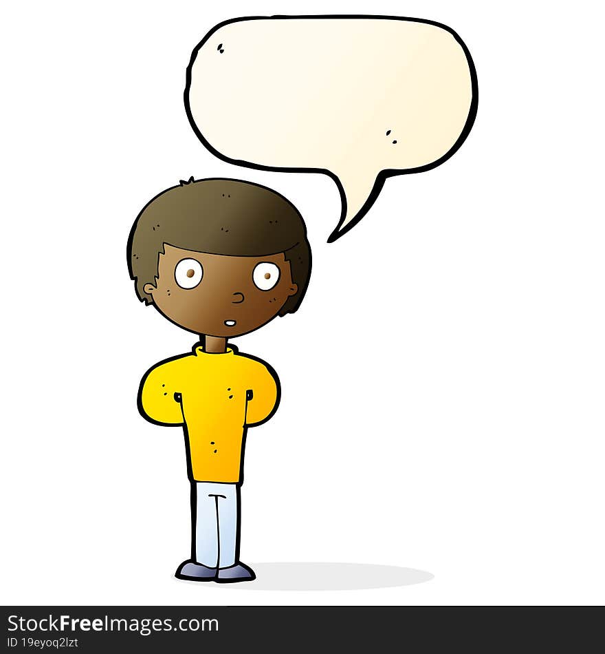 cartoon worried man with speech bubble