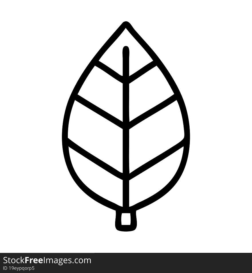 tattoo in black line style of leaf. tattoo in black line style of leaf