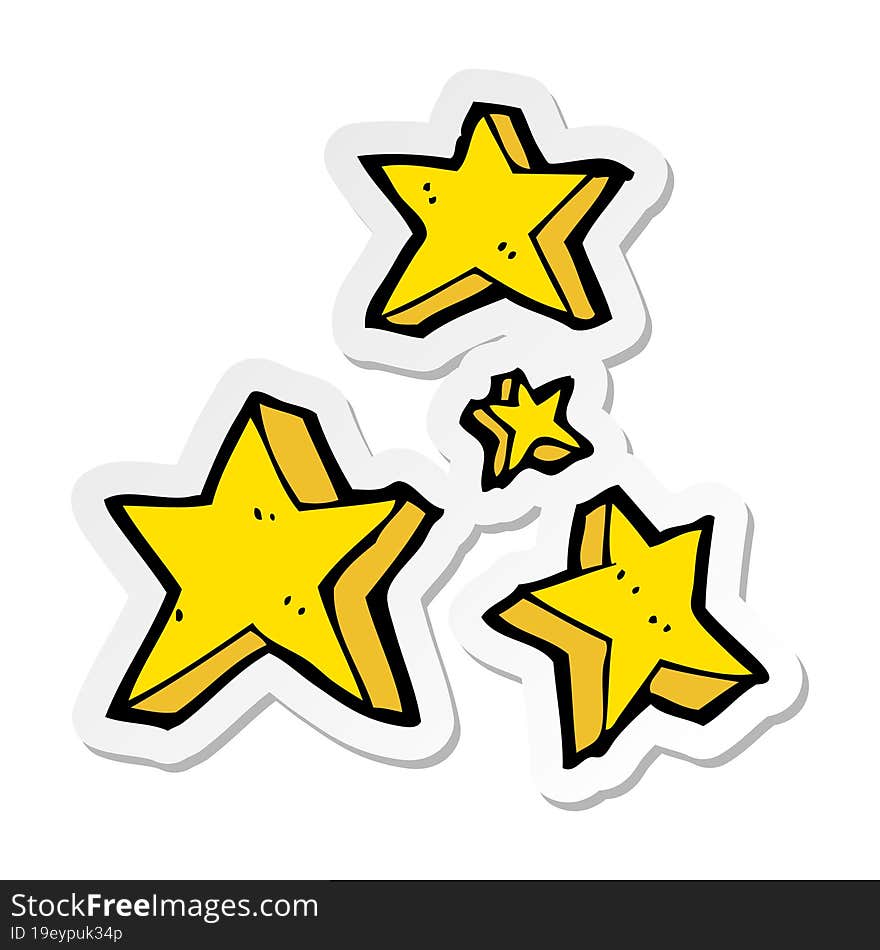 Sticker Of A Cartoon Stars