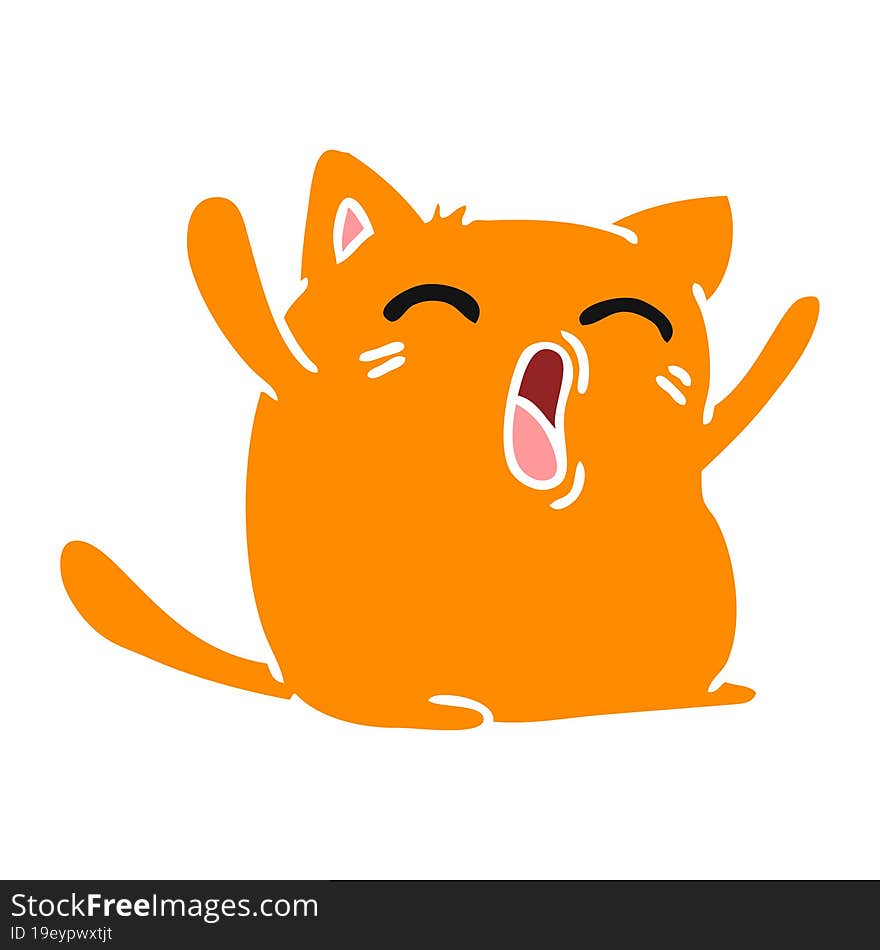 Cartoon Of Cute Kawaii Cat