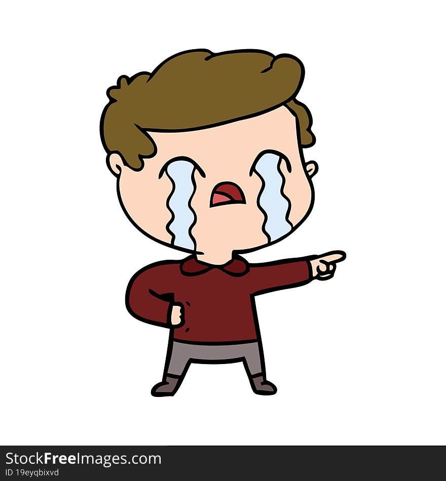 cartoon man crying. cartoon man crying