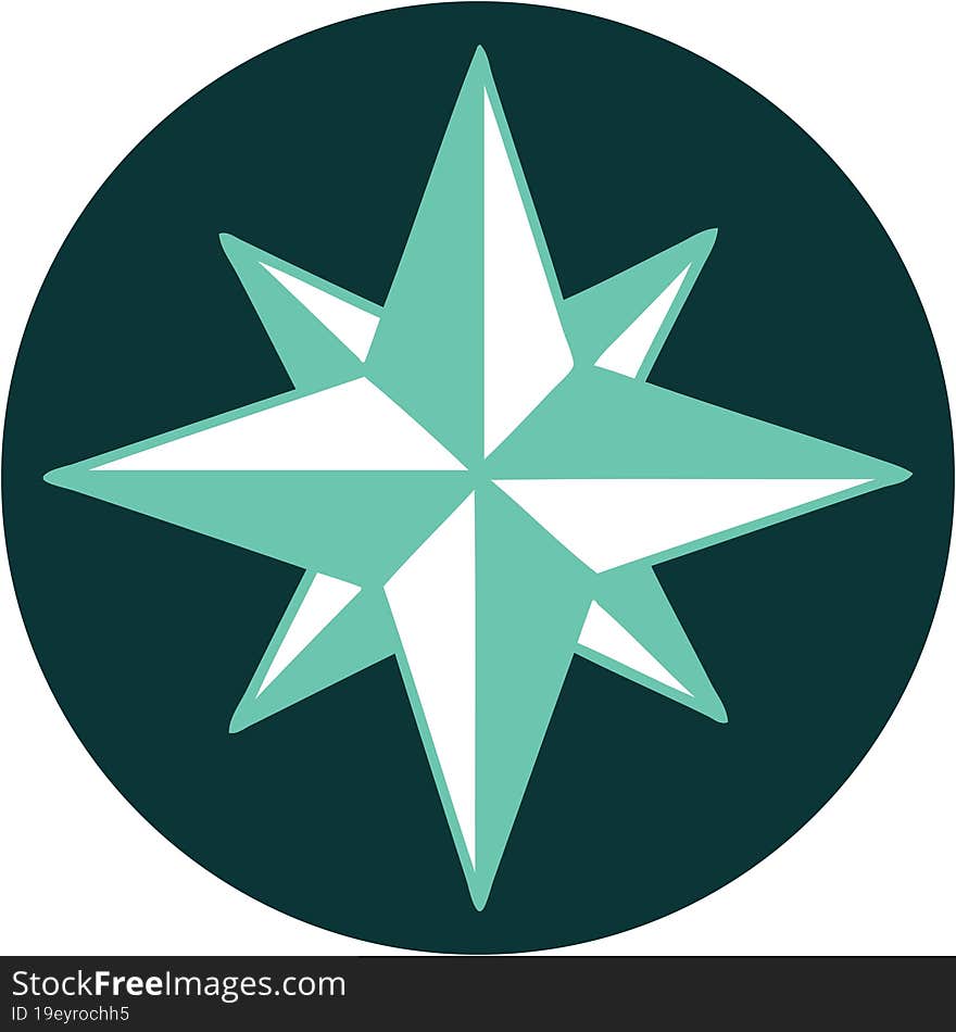 iconic tattoo style image of a star. iconic tattoo style image of a star