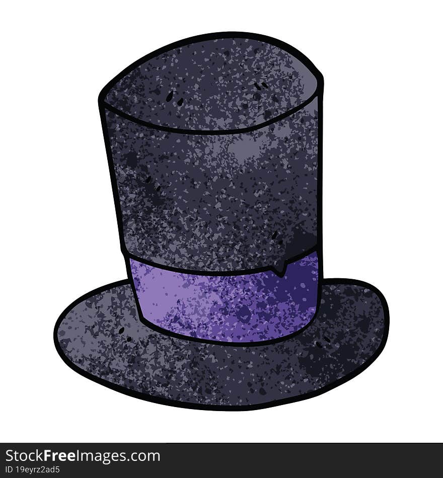 cartoon doodle top hat