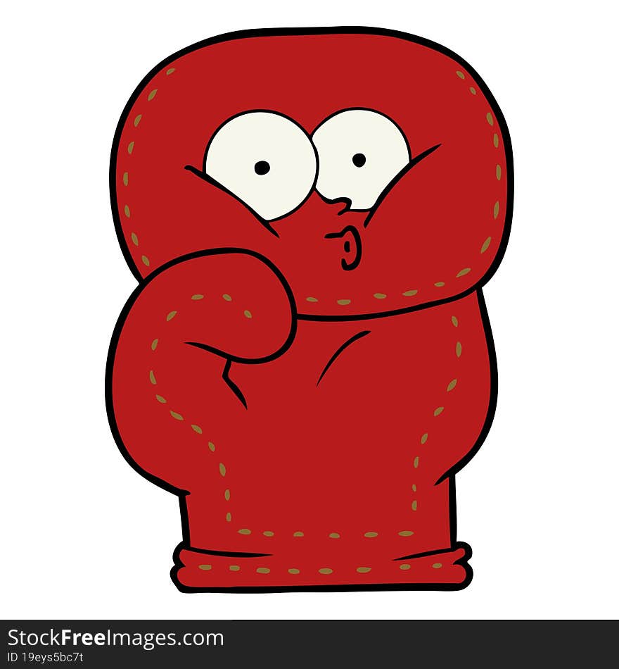 cartoon boxing glove. cartoon boxing glove