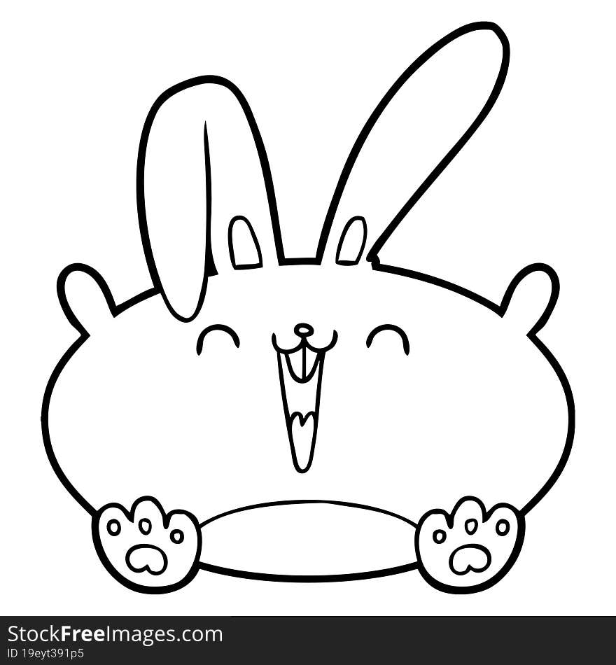 cartoon rabbit. cartoon rabbit