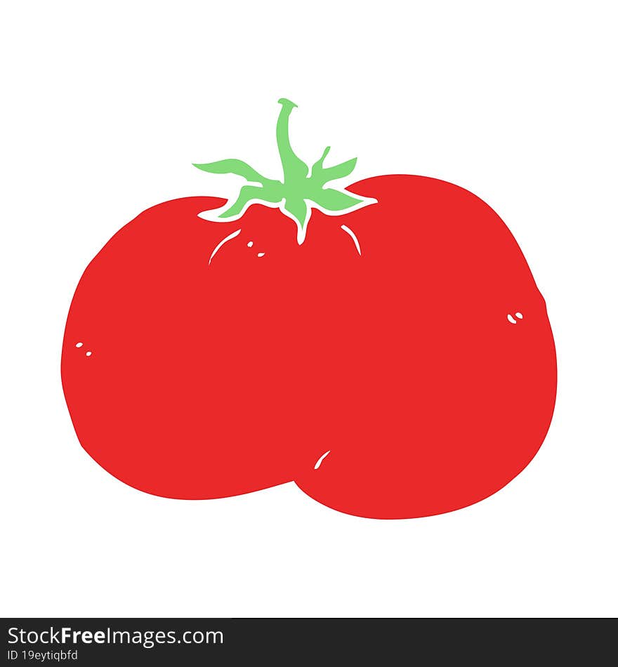 flat color style cartoon tomato