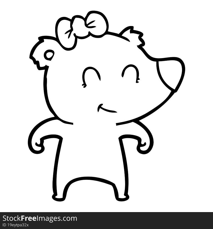 female bear cartoon. female bear cartoon