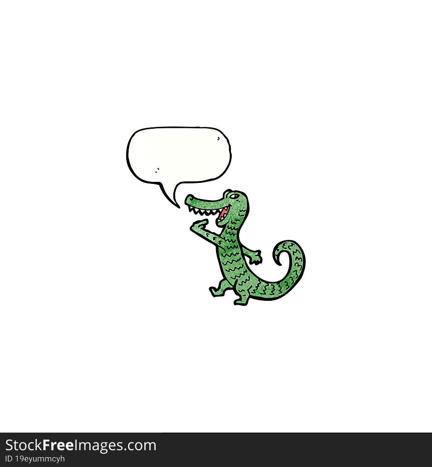 grinning crocodile cartoon