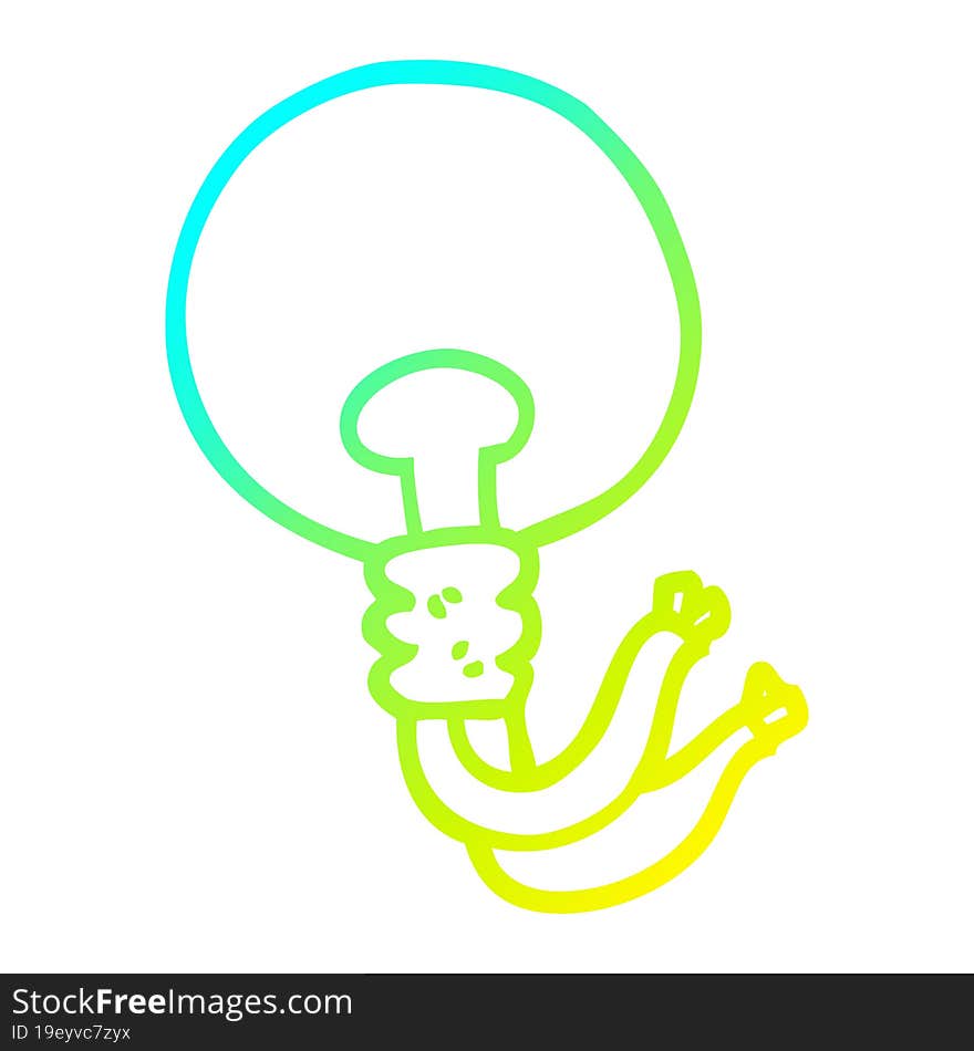 cold gradient line drawing cartoon