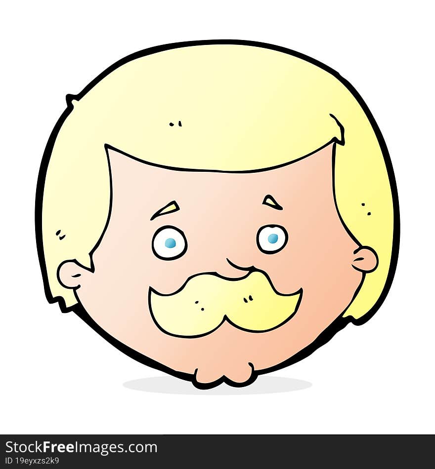 cartoon man with mustache