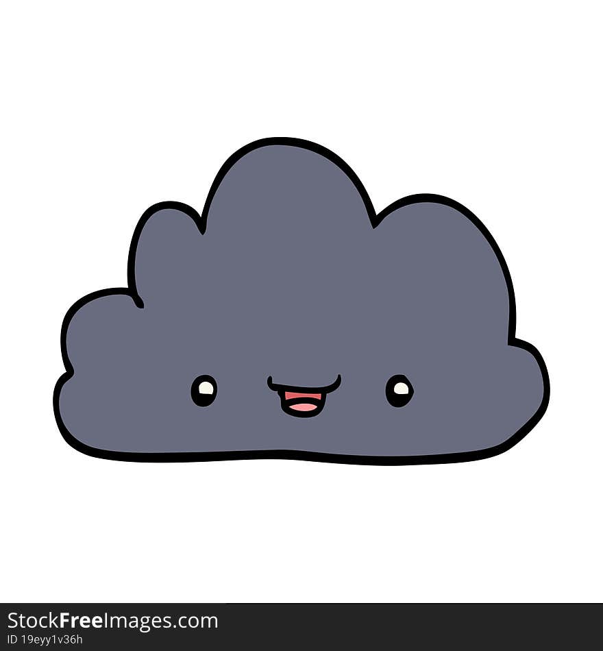 happy cartoon cloud