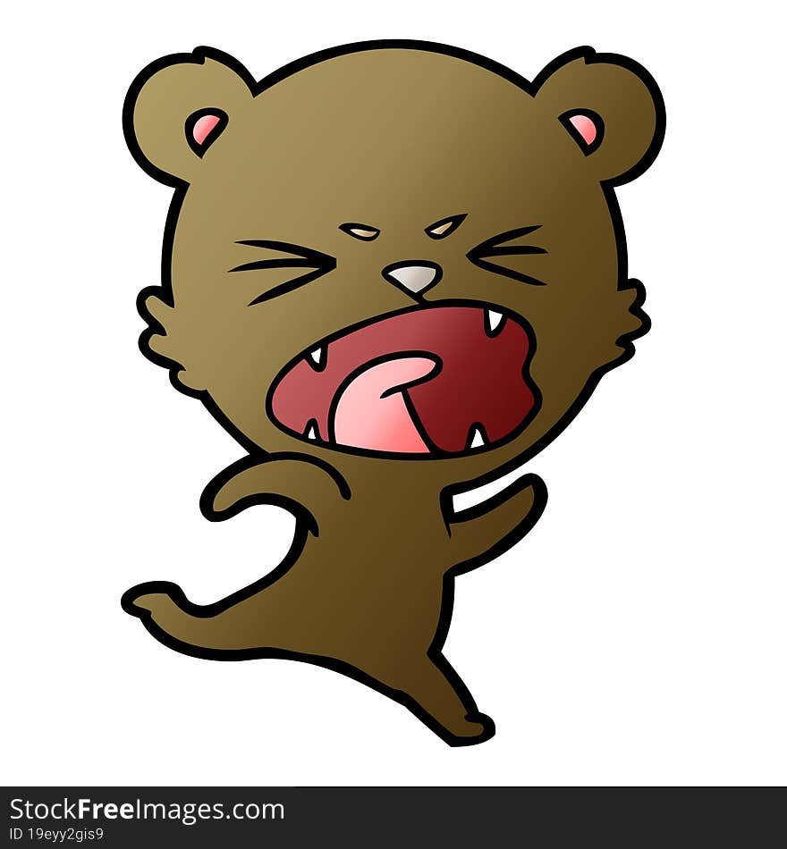 angry cartoon bear. angry cartoon bear