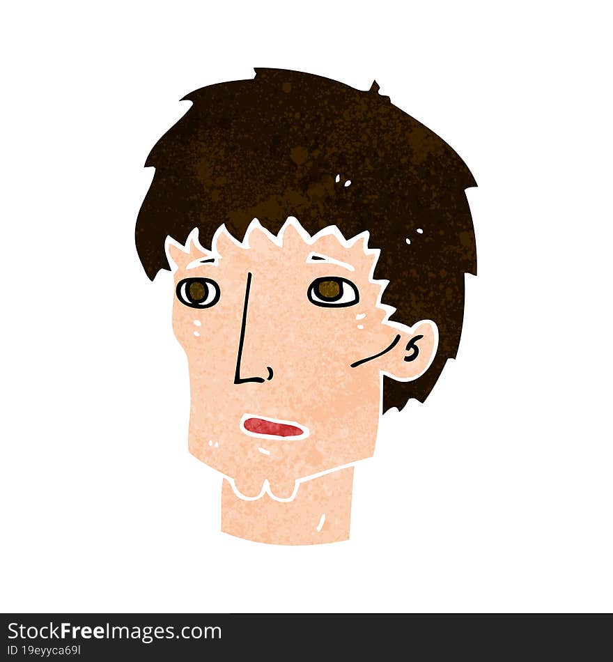 Cartoon Worried Man