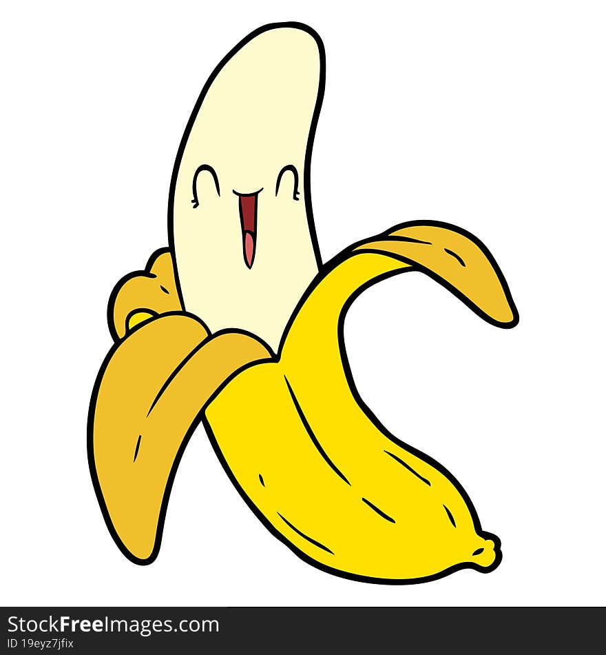 cartoon crazy happy banana. cartoon crazy happy banana