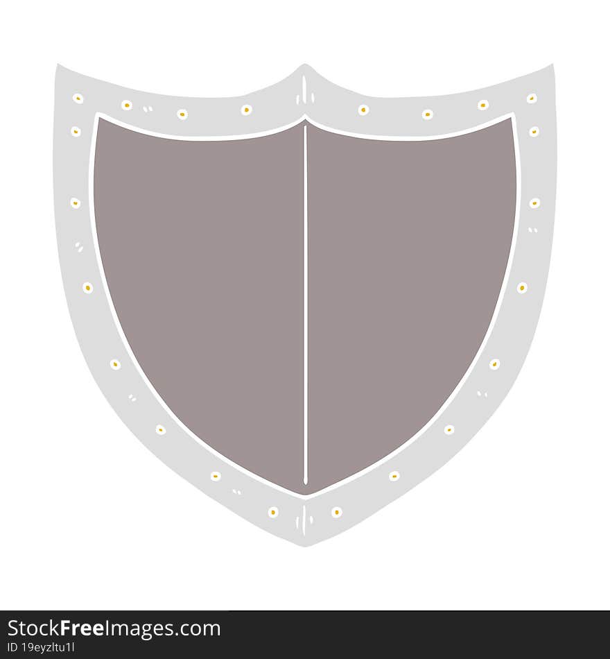 flat color style cartoon shield