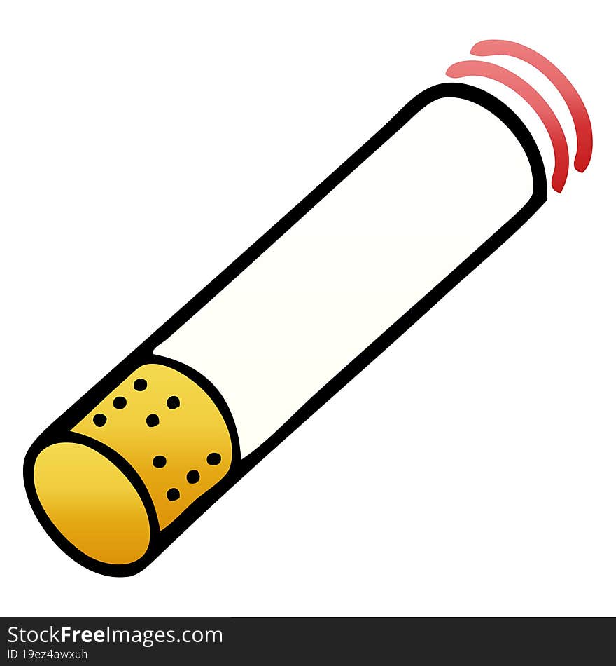 gradient shaded cartoon cigarette stick