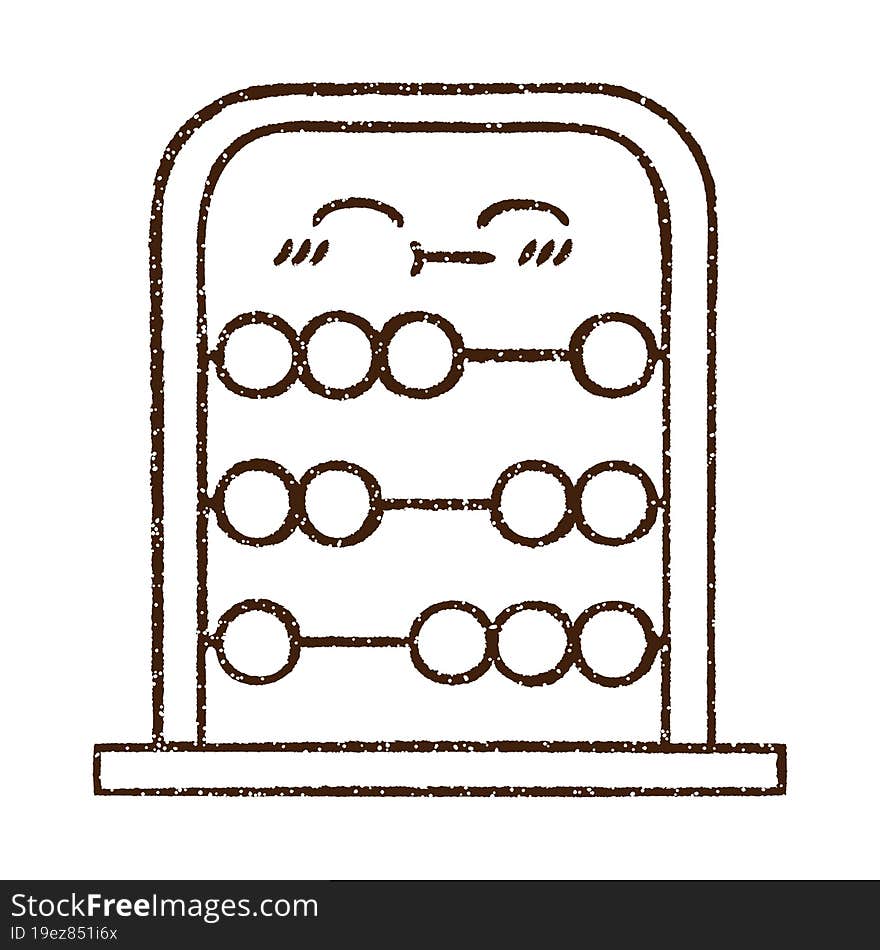 Abacus Charcoal Drawing