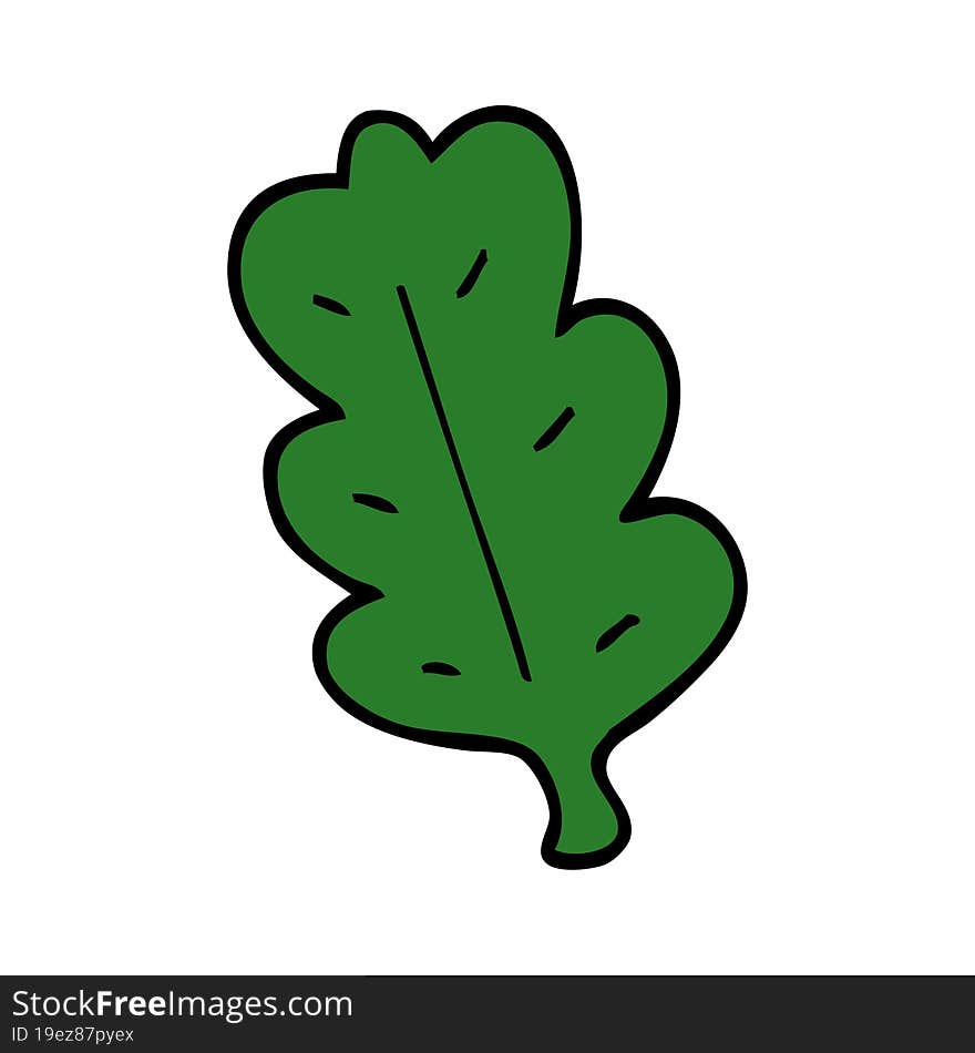 Cartoon Doodle Leaf