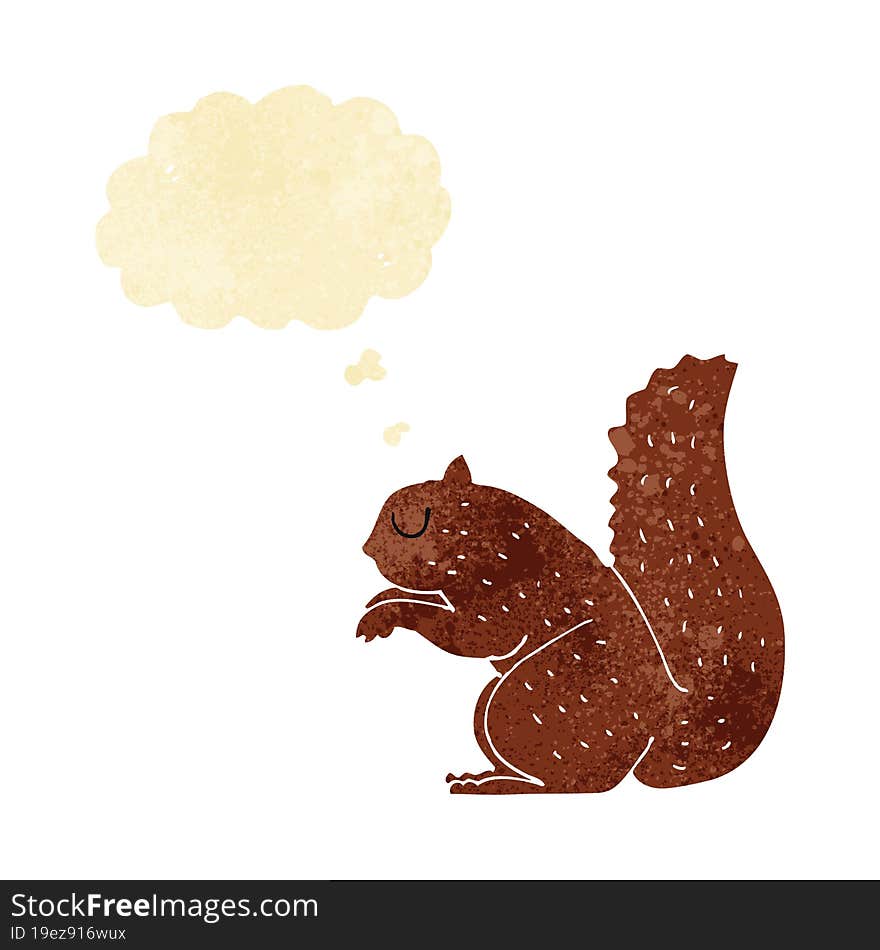 Cartoon Squirrel With Thought Bubble