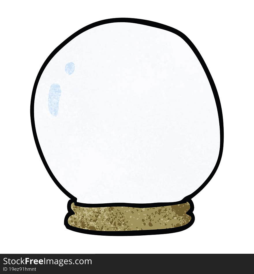 cartoon doodle crystal ball