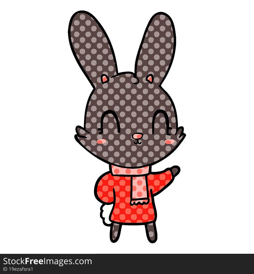 cute cartoon rabbit wearing clothes. cute cartoon rabbit wearing clothes