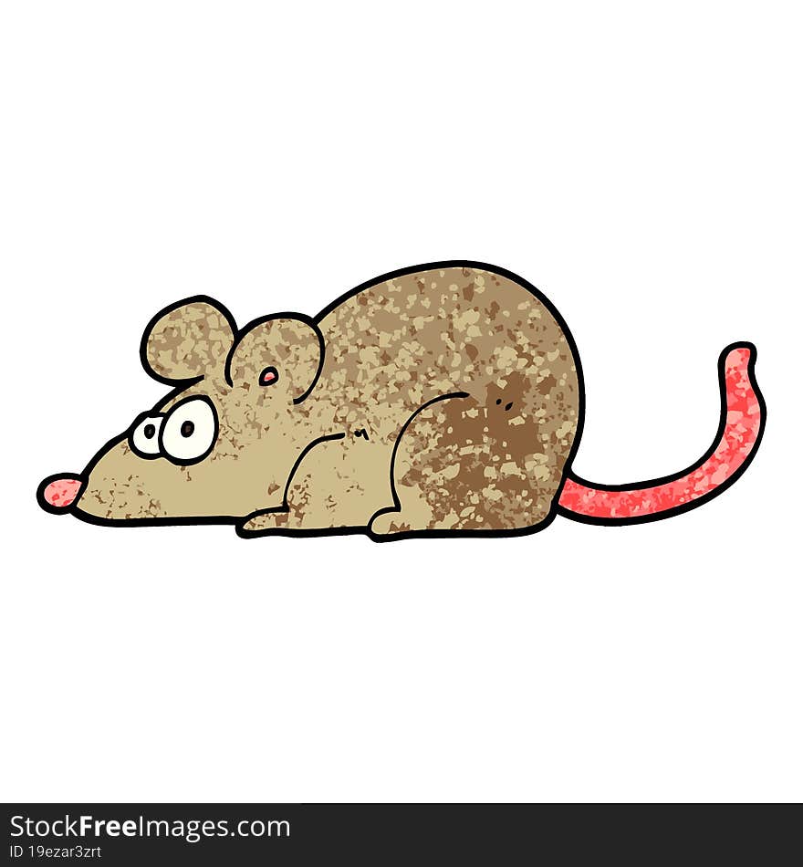 grunge textured illustration cartoon rat