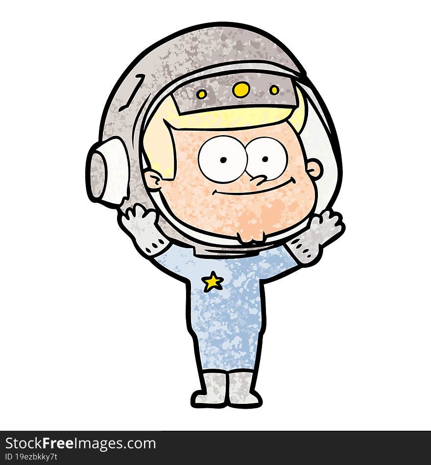 happy astronaut cartoon. happy astronaut cartoon