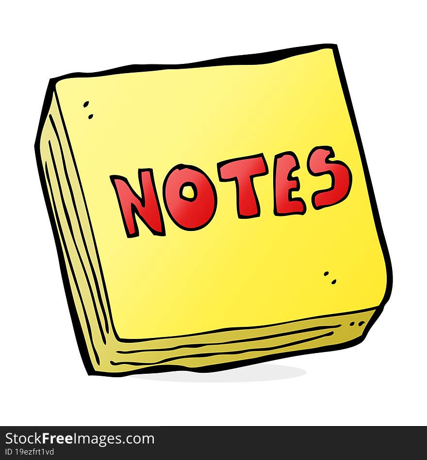 cartoon notes pad