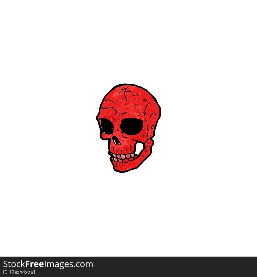 spooky skull cartoon