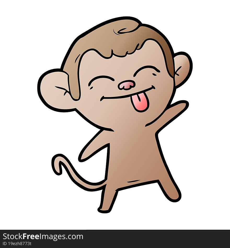 funny cartoon monkey. funny cartoon monkey