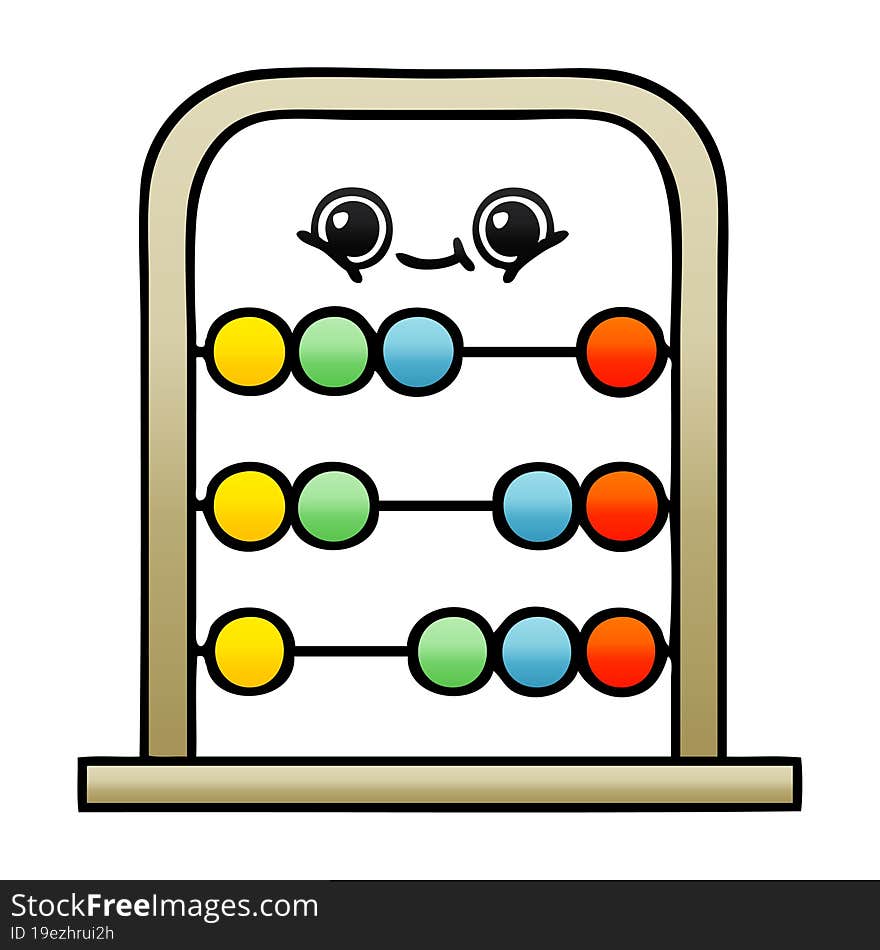 gradient shaded cartoon abacus